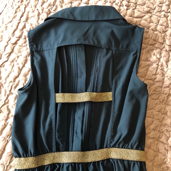 Ya Los Angeles Sleeveless Collar Pleated Front Dress Small - Picture 9 of 9